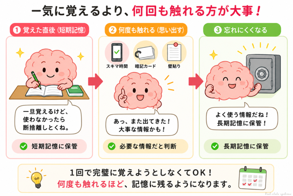 短期記憶から長期記憶になる流れ